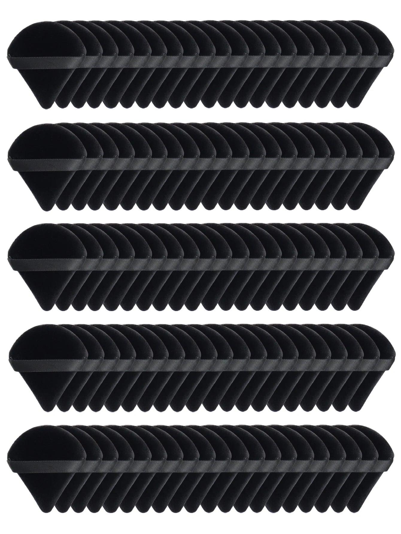 Black Triangle Velvet Makeup Puff