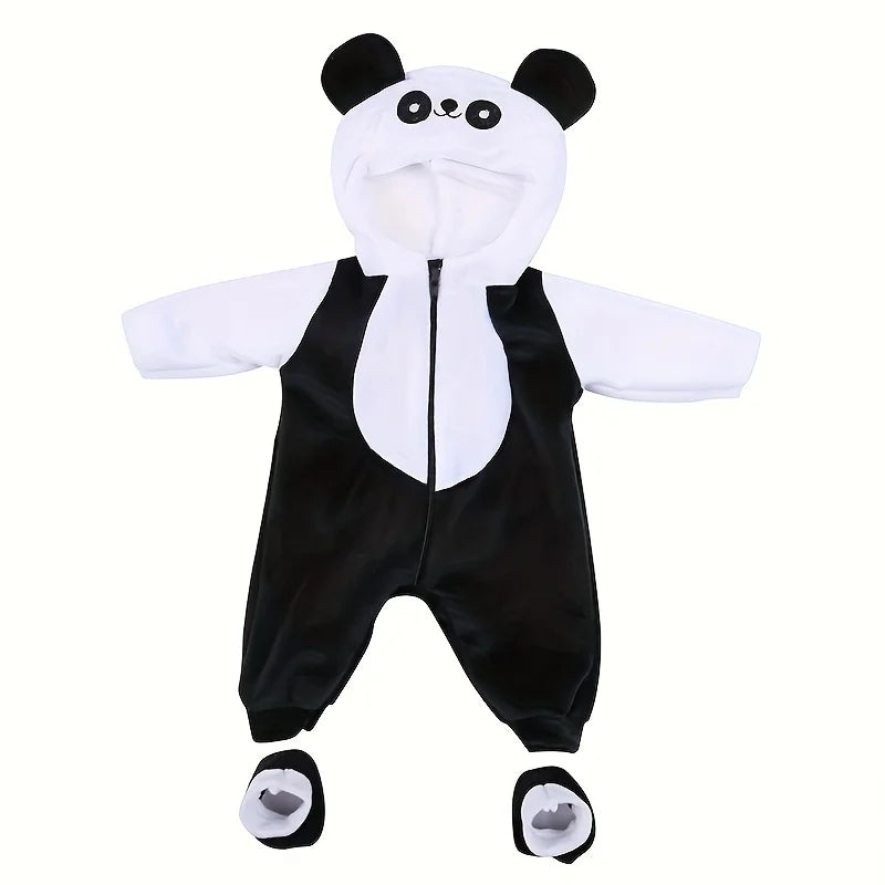 43-45 cm doll set suitable for 17-18 inch dolls, baby birth doll cute jumper jumpsuit set+shoes, warm clothes on Christmas gifts