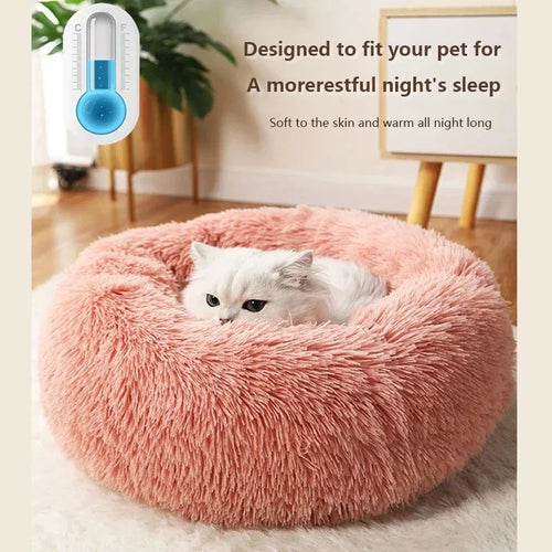 Plush Round Pet Nest Bed