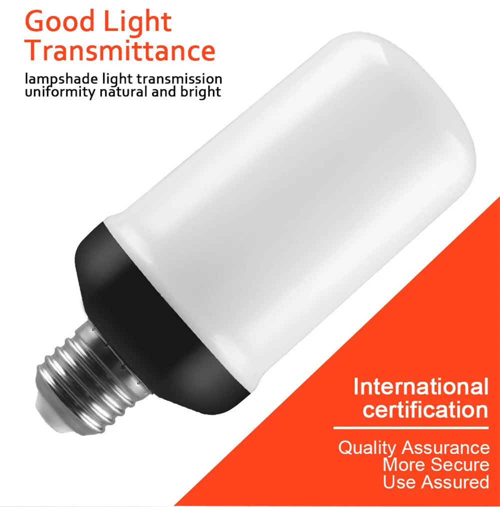LED Night Light Flame Light Bulb 4 Modes Fire Bulb Lamp Christmas Party Outdoor Indoor Home Decor E27 Base Flickering Nightlight