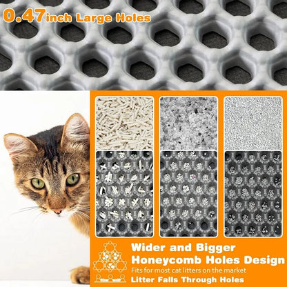 Cat Litter Mat Large Size Waterproof Pet Toilet Cat Litter Trapping Mat Non Slip Double Layer Cats Litter Box Pad Pet Product