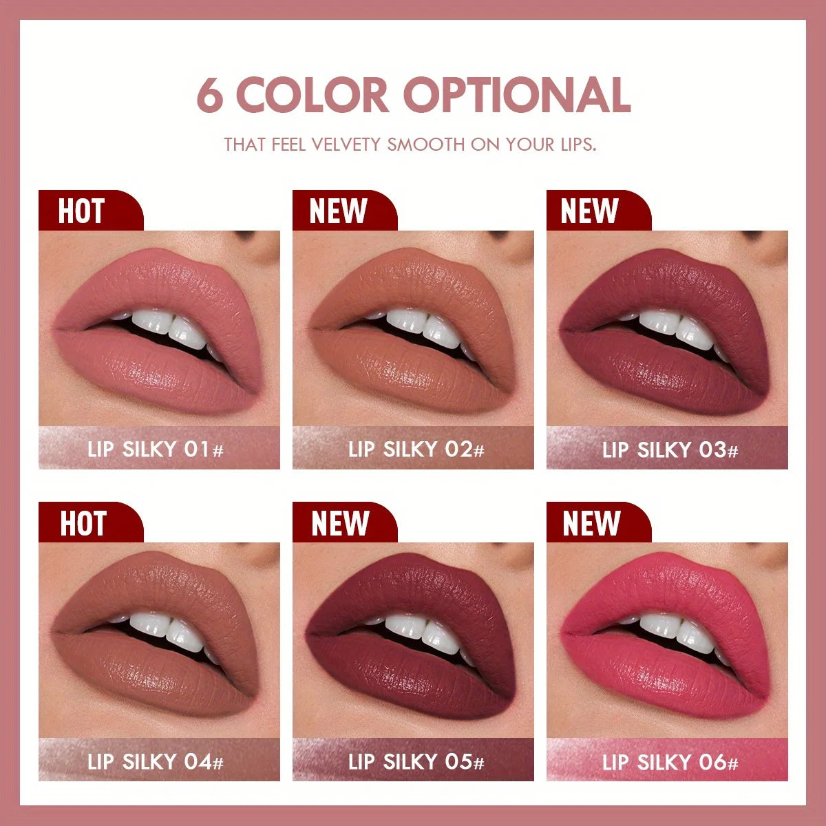 Matte Lipstick Pencil Waterproof Long Lasting Non-Stick Cup Lip Stain Tint Cosmetic Nude Lipstick Pen Makeup Maquillage