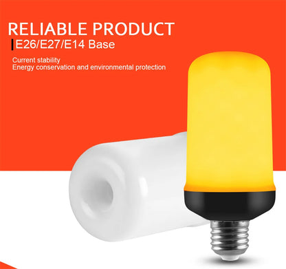 LED Night Light Flame Light Bulb 4 Modes Fire Bulb Lamp Christmas Party Outdoor Indoor Home Decor E27 Base Flickering Nightlight