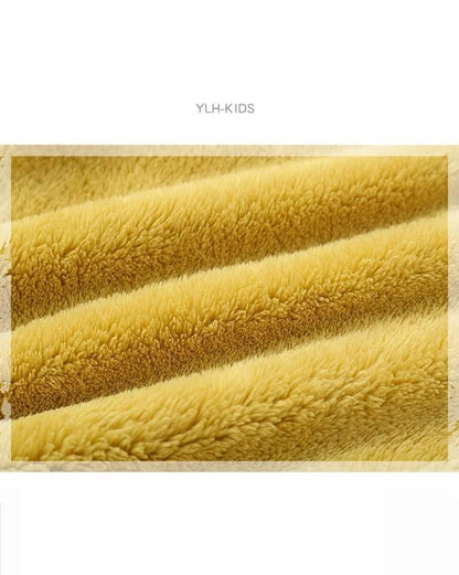 Solid Color Fashion Children Plush Coat Autumn Winter Warm Baby Girl Boy Casual Jacket Greatcoat Kids Clothing Toddler Outerwear