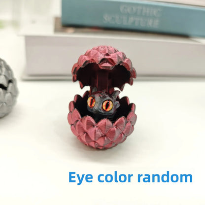 3D Printed Toys Artistic Dragon Egg Statue Small Hatching Dragon Figure Modern Home Decoration Miniature Desk Decor