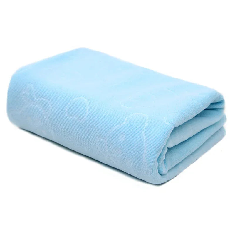 Quick Drying Dog and Cat Towels Soft Fiber Towels Absorbent Bath Towel Pet Bathrobe Convenient Cleaning Towel Pet Supplies