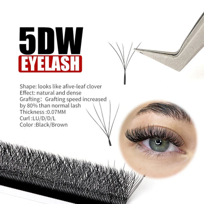 FADVAN YY/3D/4D/5D/6D W Shape Lashes M/C/D Curl Premade Volume Fans Faux Mink Eyelashes Brazilian Volume Natural Soft YY Lashes
