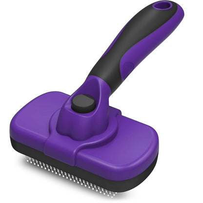 Self-Cleaning Pet Deshedding Slicker Brush