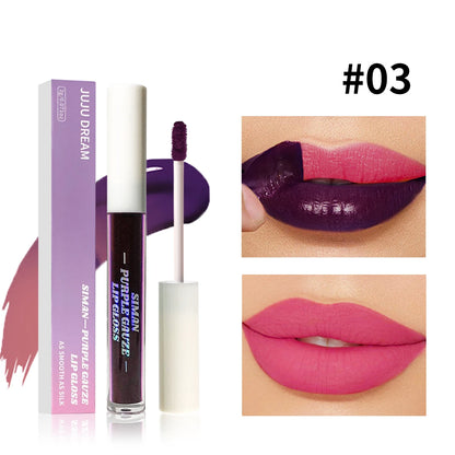 1/3 pcs peel off lip gloss, blue-purple, matte, long-lasting, waterproof, moisturizing - the Perfect gift，Halloween stage makeup