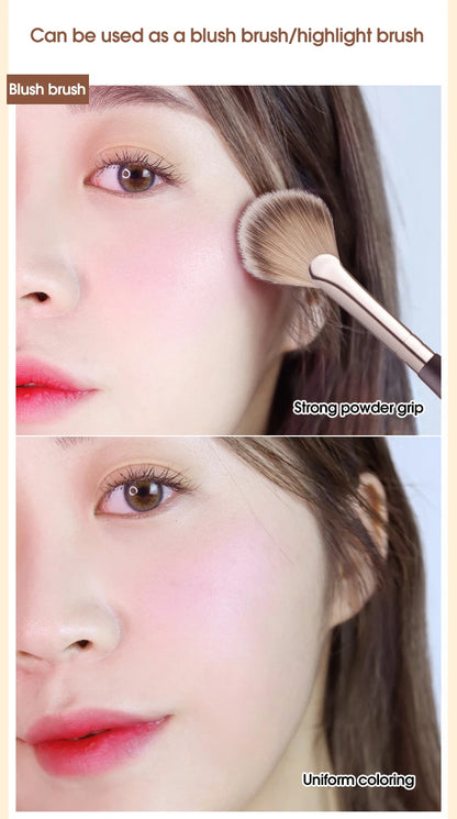 Powder blusher high gloss brush, soft hair, no powder, easy to apply makeup, novice powder blusher makeup brush, beauty tool