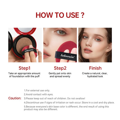Sunscreen Cushion Foundation Fit Cushion Foundation Full Coverage Waterproof Long-lasting Concealer Long-lasting Makeup