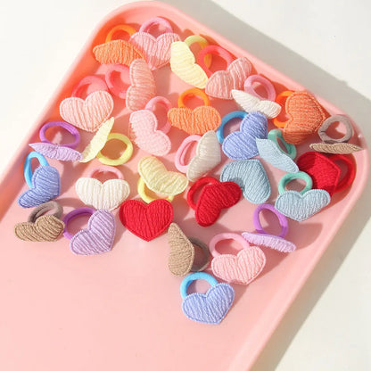 10-30Pcs Kids Elastic Hair Bands Girls Plush Ball Rubber Band For Children Sweets Scrunchie Hair Ties Clip Baby Hair Accessories