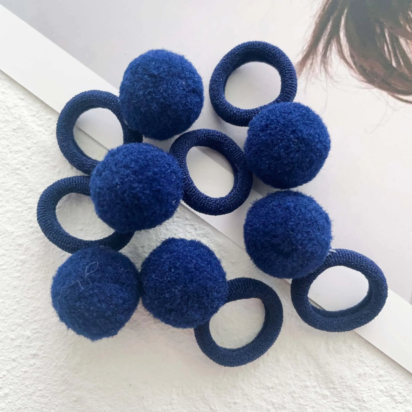 10-30Pcs Kids Elastic Hair Bands Girls Plush Ball Rubber Band For Children Sweets Scrunchie Hair Ties Clip Baby Hair Accessories