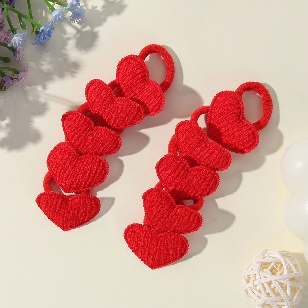 10-30Pcs Kids Elastic Hair Bands Girls Plush Ball Rubber Band For Children Sweets Scrunchie Hair Ties Clip Baby Hair Accessories