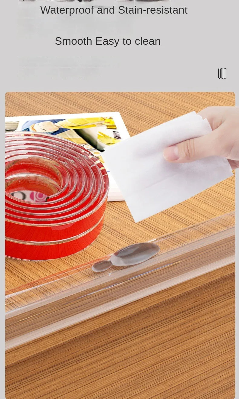 Transparent PVC Baby Protection Strip with Double-Sided Tape Anti-Bumb Kid Safety Table Edge Furniture Guard Corner L Protectors