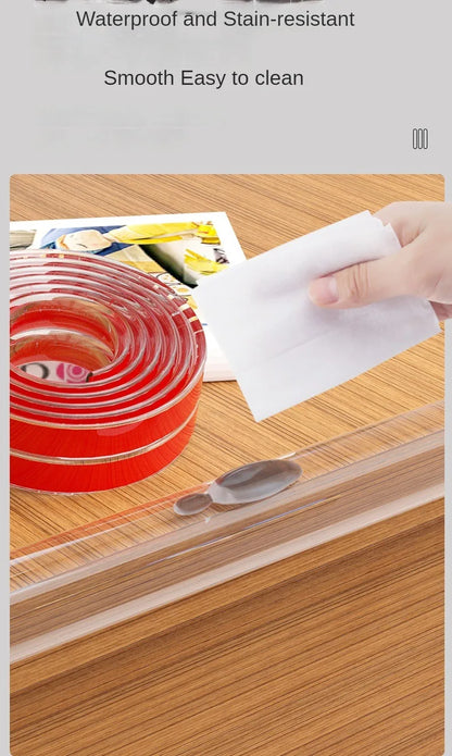 Transparent PVC Baby Protection Strip with Double-Sided Tape Anti-Bumb Kid Safety Table Edge Furniture Guard Corner L Protectors