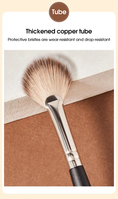 Powder blusher high gloss brush, soft hair, no powder, easy to apply makeup, novice powder blusher makeup brush, beauty tool