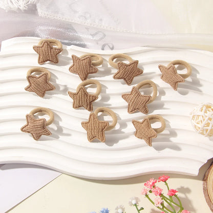 10-30Pcs Kids Elastic Hair Bands Girls Plush Ball Rubber Band For Children Sweets Scrunchie Hair Ties Clip Baby Hair Accessories