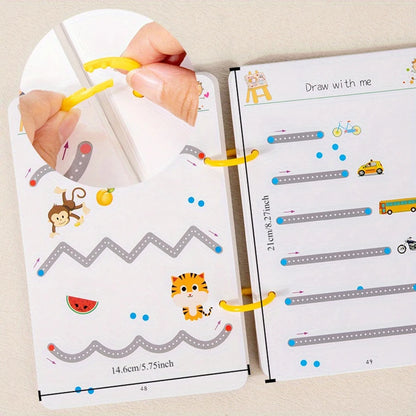 Toddler Pen Control Training Workbook Baby Magical Tracing Practice Copybook Reusable Writing Drawing Educational Picture Books