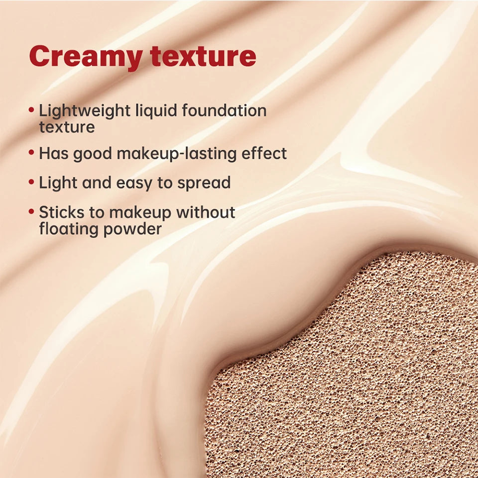 Sunscreen Cushion Foundation Fit Cushion Foundation Full Coverage Waterproof Long-lasting Concealer Long-lasting Makeup