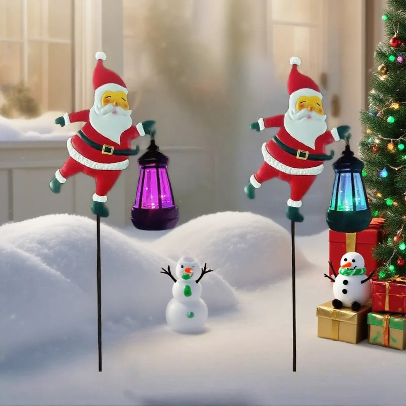 Solar Christmas Kettle Garden Lights