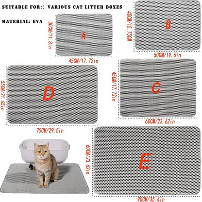 Cat Litter Mat Large Size Waterproof Pet Toilet Cat Litter Trapping Mat Non Slip Double Layer Cats Litter Box Pad Pet Product