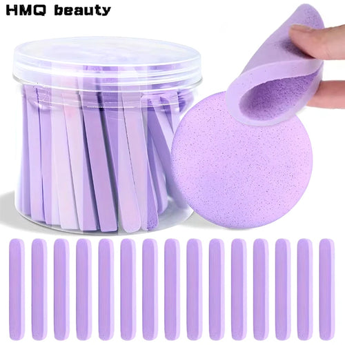 Compress Face Wash Puff with Storage Box Facial Cleansing Sponge for Makeup Remover Round Face Wash Sponge Skincare Beauty Tool