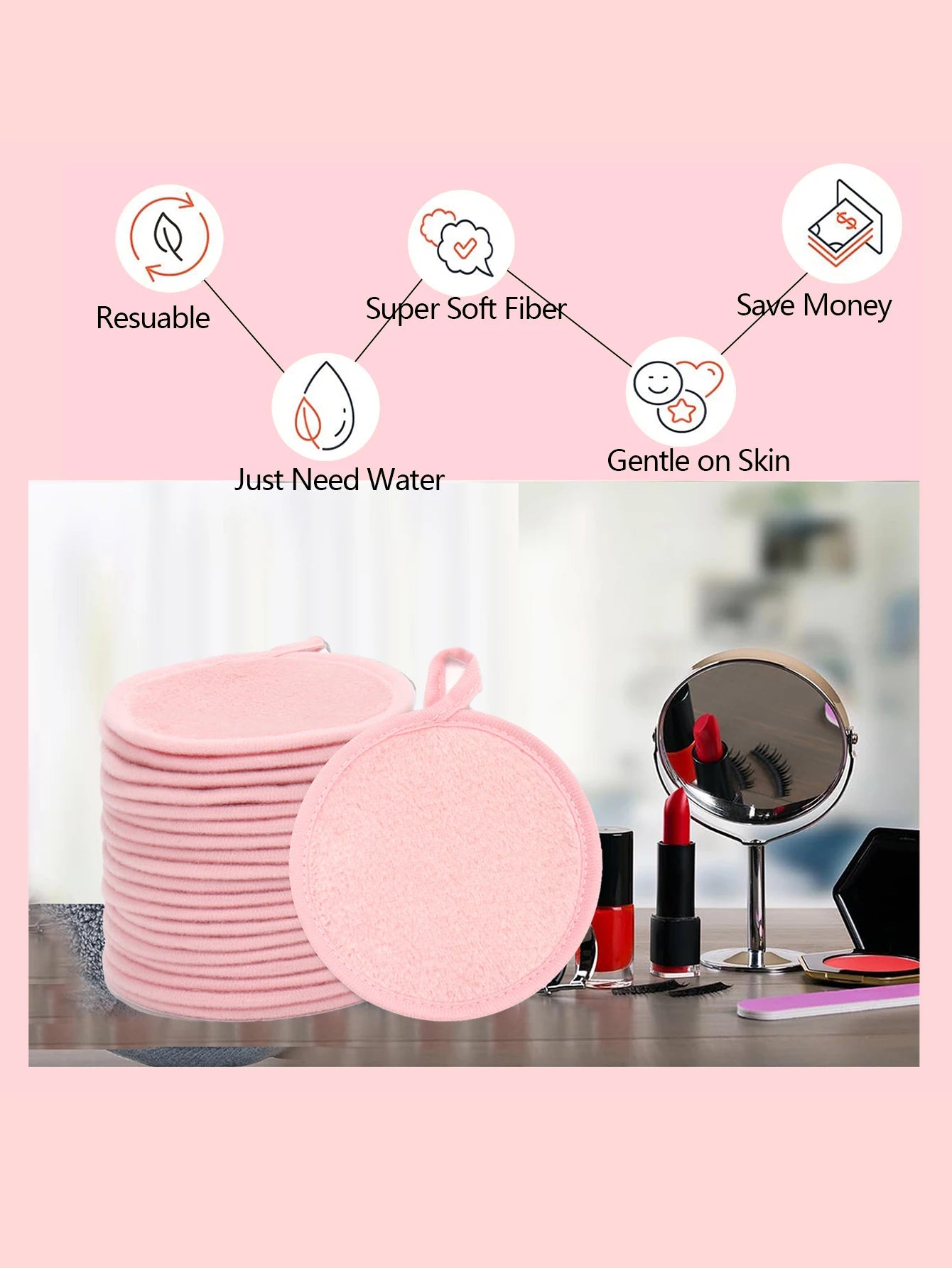 5/10/20Pcs Microfiber Face Cloths Reusable Makeup Remover Cloth Makeup Towels Face Deep Cleaning Pads Skincare Beauty Tools