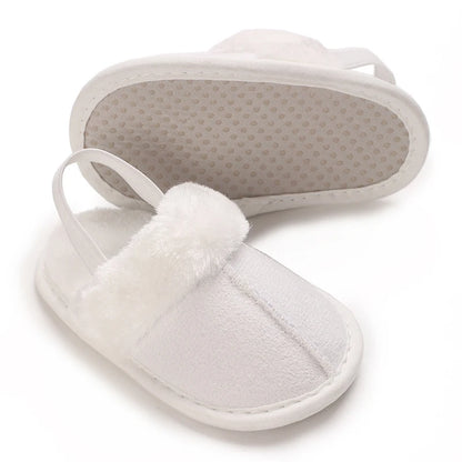 0-18M male and female baby autumn and winter cotton slippers with plush insulation soft sole comfortable indoor walking shoes