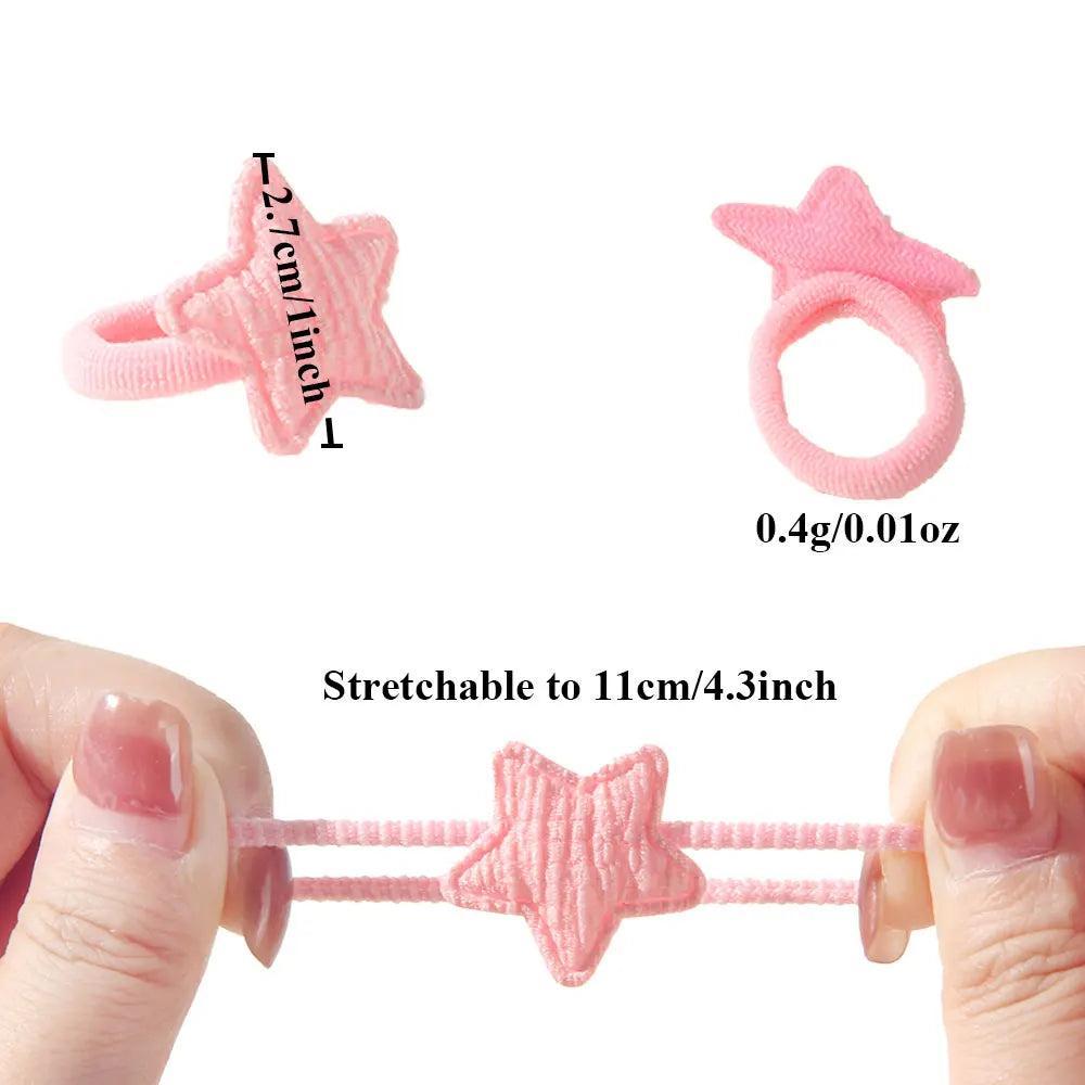 10-30Pcs Kids Elastic Hair Bands Girls Plush Ball Rubber Band For Children Sweets Scrunchie Hair Ties Clip Baby Hair Accessories