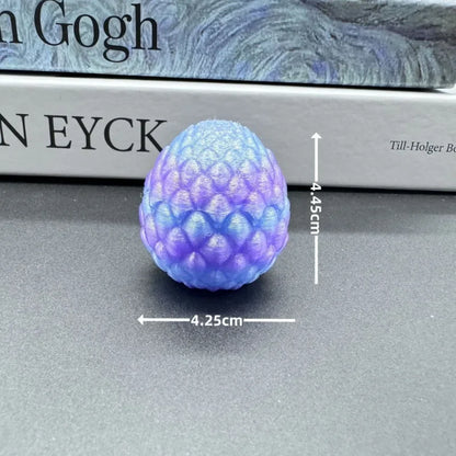 3D Printed Toys Artistic Dragon Egg Statue Small Hatching Dragon Figure Modern Home Decoration Miniature Desk Decor