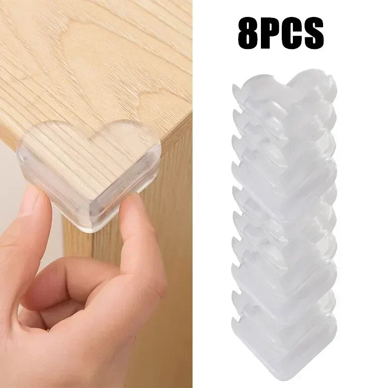 Transparent PVC Baby Protection Strip with Double-Sided Tape Anti-Bumb Kid Safety Table Edge Furniture Guard Corner L Protectors
