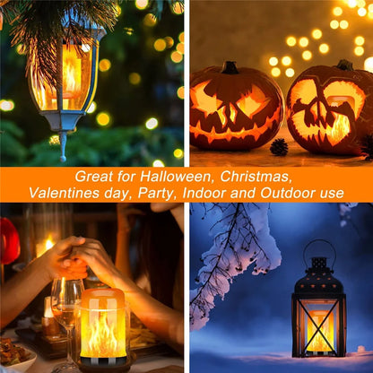 LED Night Light Flame Light Bulb 4 Modes Fire Bulb Lamp Christmas Party Outdoor Indoor Home Decor E27 Base Flickering Nightlight
