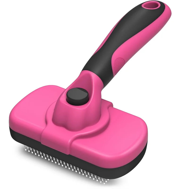 Self-Cleaning Pet Deshedding Slicker Brush
