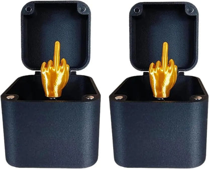 Funny Middle Finger in Box - Desk Decor Gag Gift for Halloween, Christmas & Birthday, Novelty Office Toy & Home Decoration