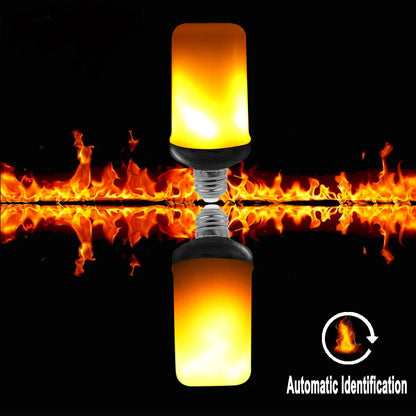 LED Night Light Flame Light Bulb 4 Modes Fire Bulb Lamp Christmas Party Outdoor Indoor Home Decor E27 Base Flickering Nightlight