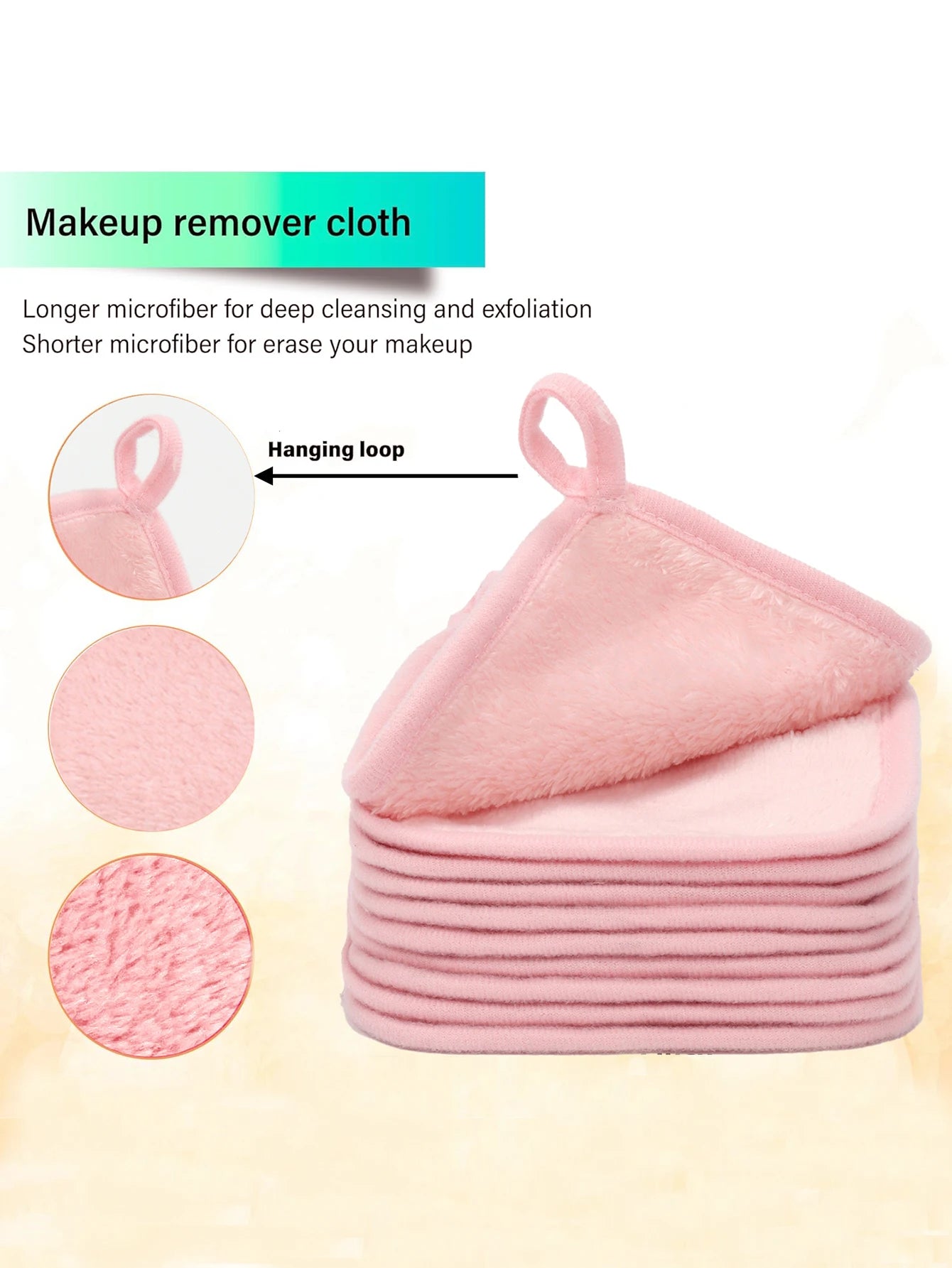 5/10/20Pcs Microfiber Face Cloths Reusable Makeup Remover Cloth Makeup Towels Face Deep Cleaning Pads Skincare Beauty Tools