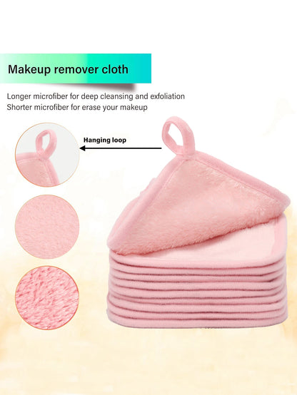 5/10/20Pcs Microfiber Face Cloths Reusable Makeup Remover Cloth Makeup Towels Face Deep Cleaning Pads Skincare Beauty Tools