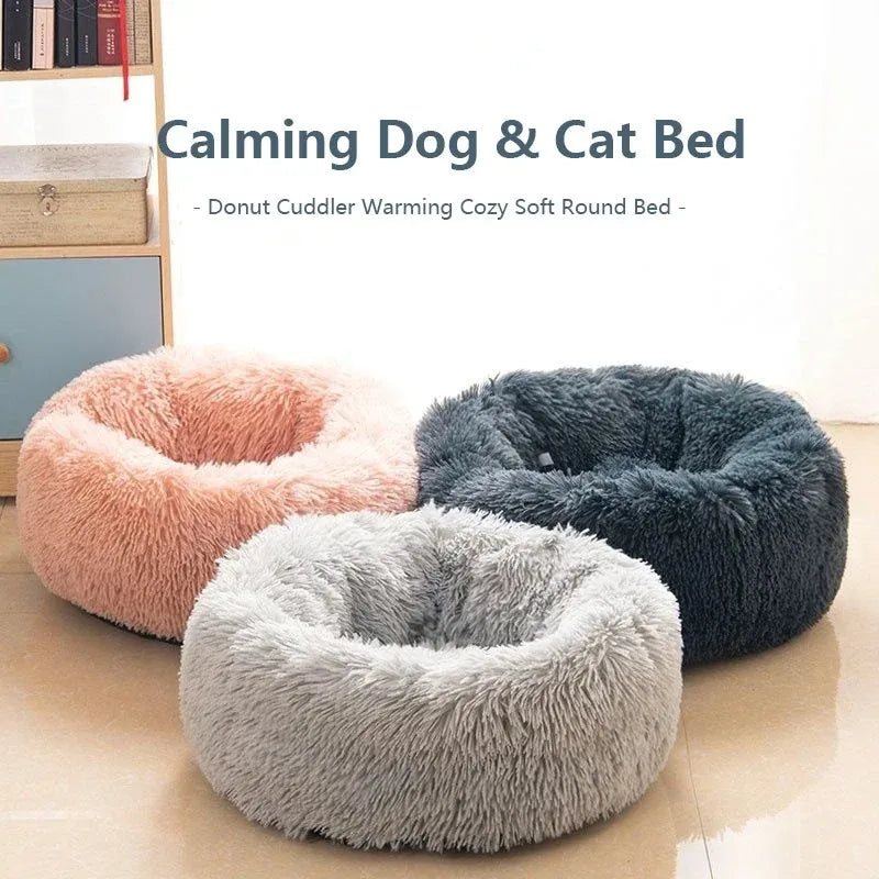 Plush Round Pet Nest Bed