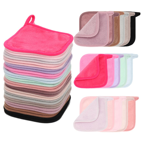 5/10/20Pcs Microfiber Face Cloths Reusable Makeup Remover Cloth Makeup Towels Face Deep Cleaning Pads Skincare Beauty Tools