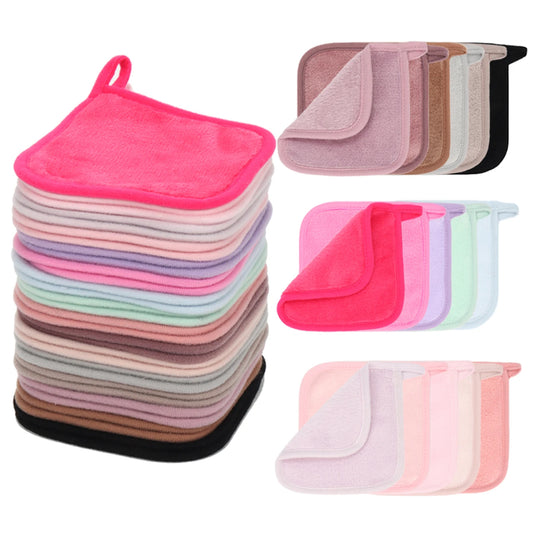 5/10/20Pcs Microfiber Face Cloths Reusable Makeup Remover Cloth Makeup Towels Face Deep Cleaning Pads Skincare Beauty Tools