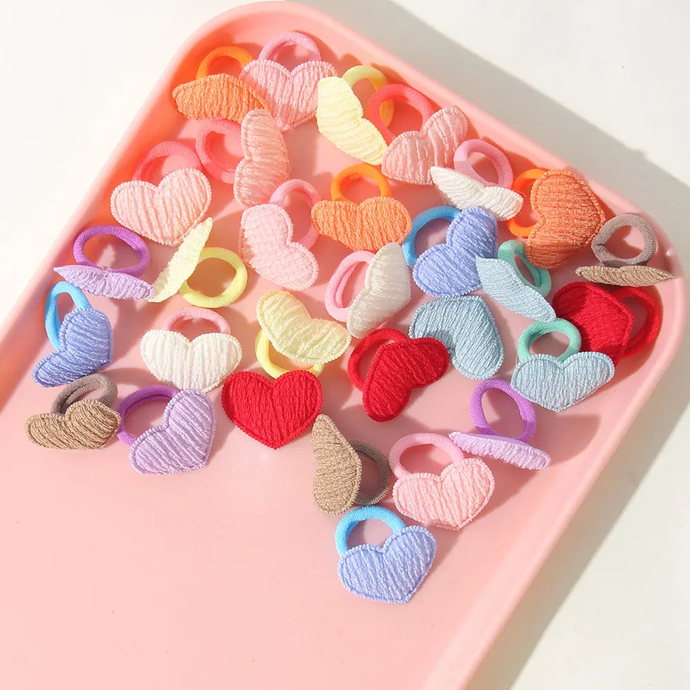 10-30Pcs Kids Elastic Hair Bands Girls Plush Ball Rubber Band For Children Sweets Scrunchie Hair Ties Clip Baby Hair Accessories