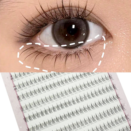 10Rows Under Eyelashes Extension Personal EyeLash Professional Makeup Individual Cluster Grafting Fake Lashes False Eyelashes