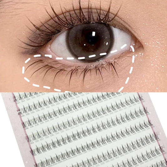 10Rows Under Eyelashes Extension Personal EyeLash Professional Makeup Individual Cluster Grafting Fake Lashes False Eyelashes