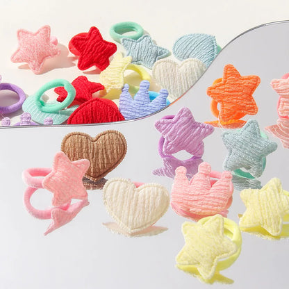 10-30Pcs Kids Elastic Hair Bands Girls Plush Ball Rubber Band For Children Sweets Scrunchie Hair Ties Clip Baby Hair Accessories