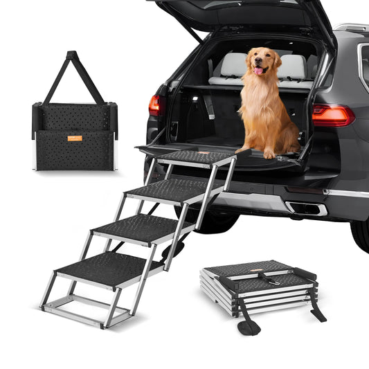 Folding Aluminum Dog Car Steps